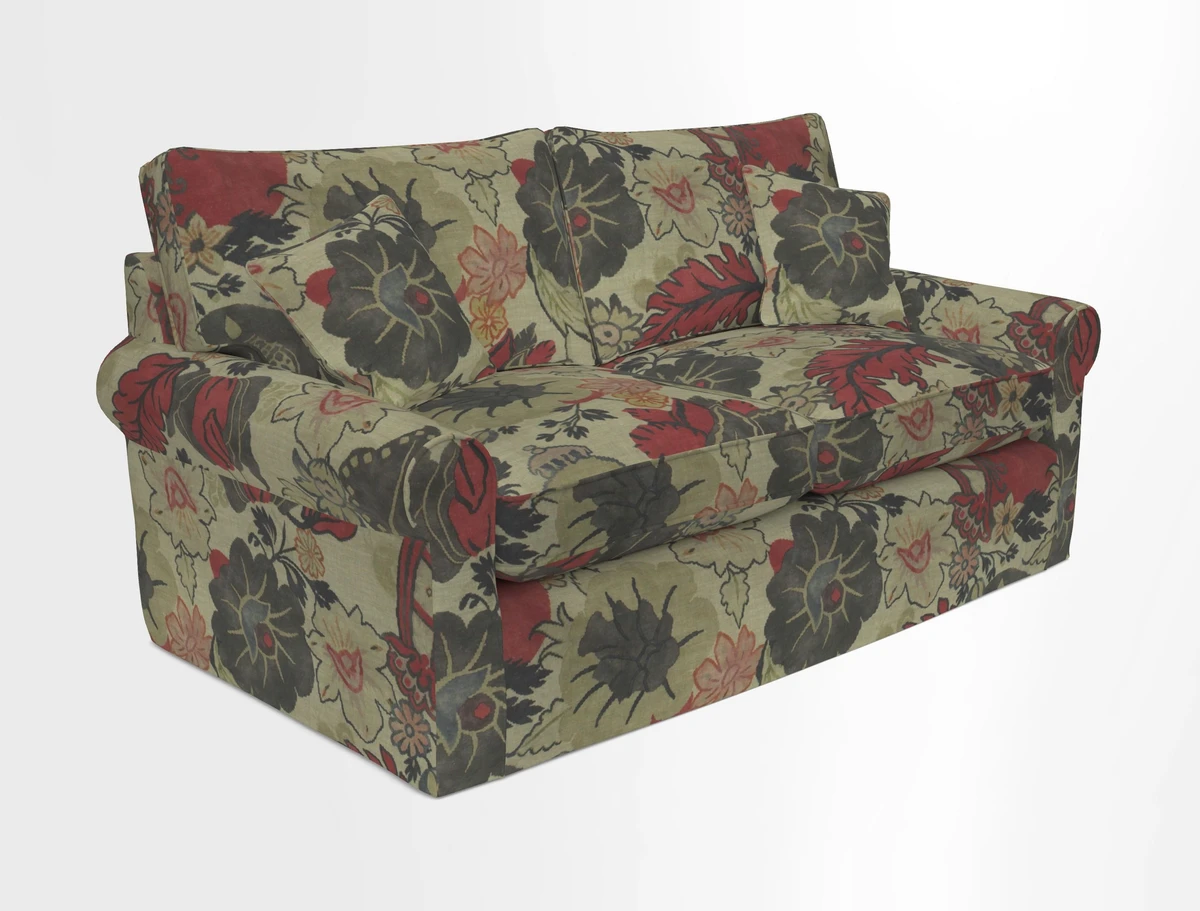 Bignor 3 Seater Sofa in V&A Drawn From Nature Oak Tree Gold. Loose cover option available