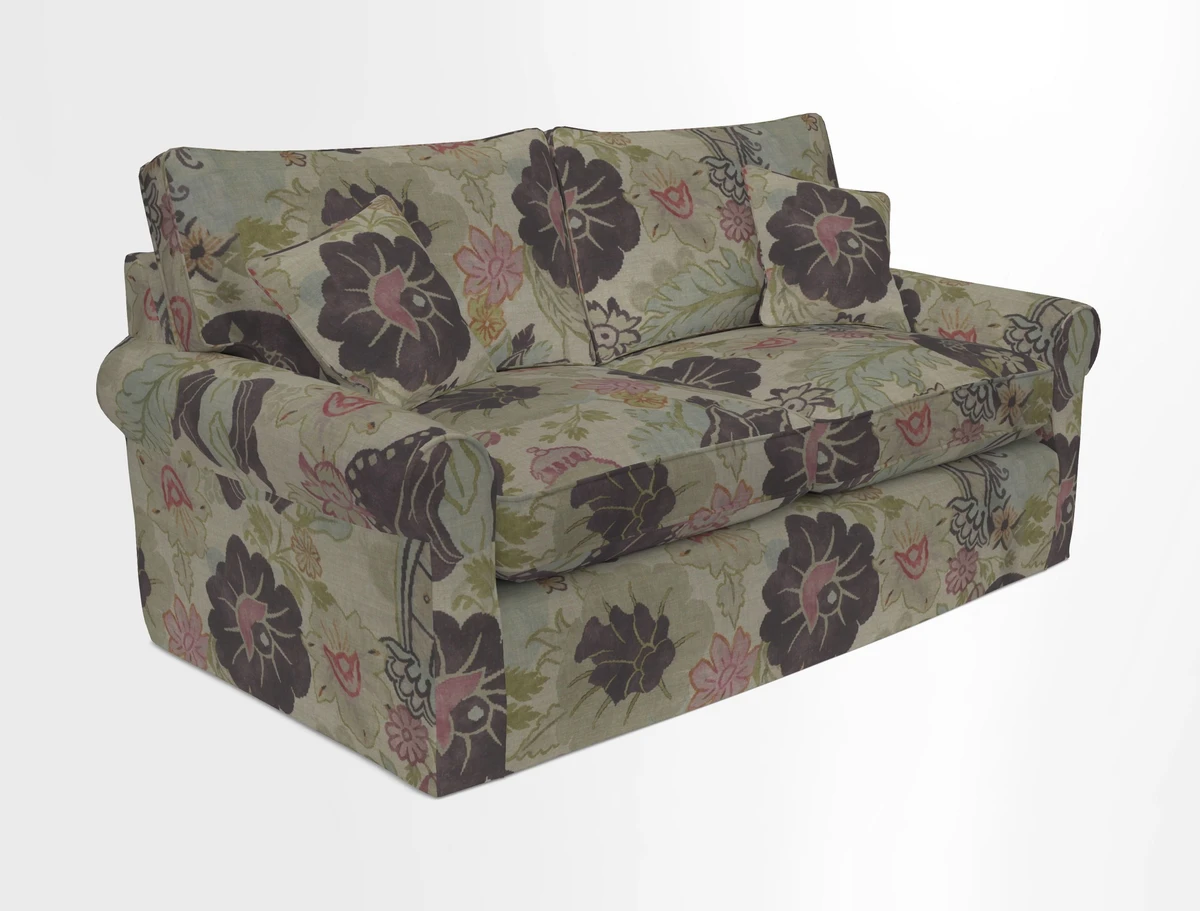 Bignor 3 Seater Sofa in V&A Drawn From Nature Oak Tree Gold. Loose cover option available
