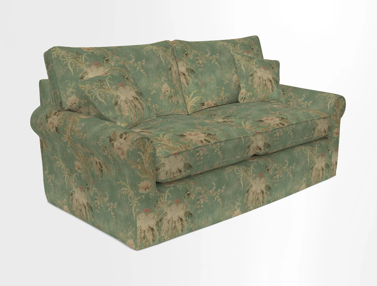 Bignor 3 Seater Sofa in V&A Drawn From Nature Oak Tree Gold. Loose cover option available