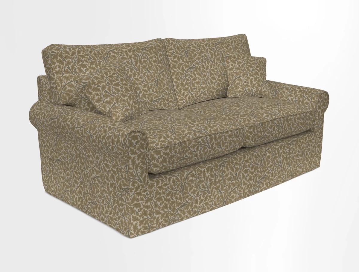 Bignor 3 Seater Sofa in V&A Drawn From Nature Oak Tree Gold. Loose cover option available