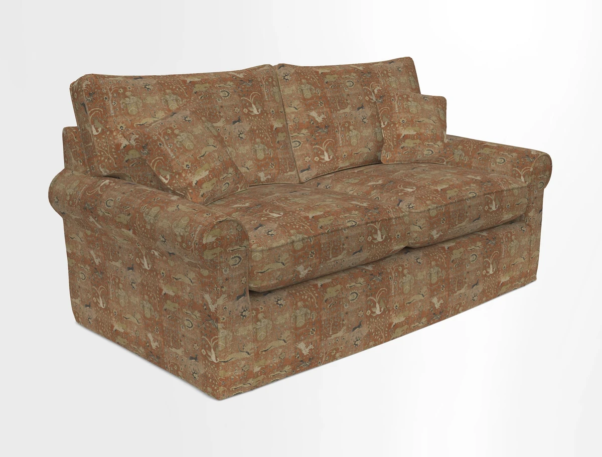 Bignor 3 Seater Sofa in V&A Drawn From Nature Oak Tree Gold. Loose cover option available