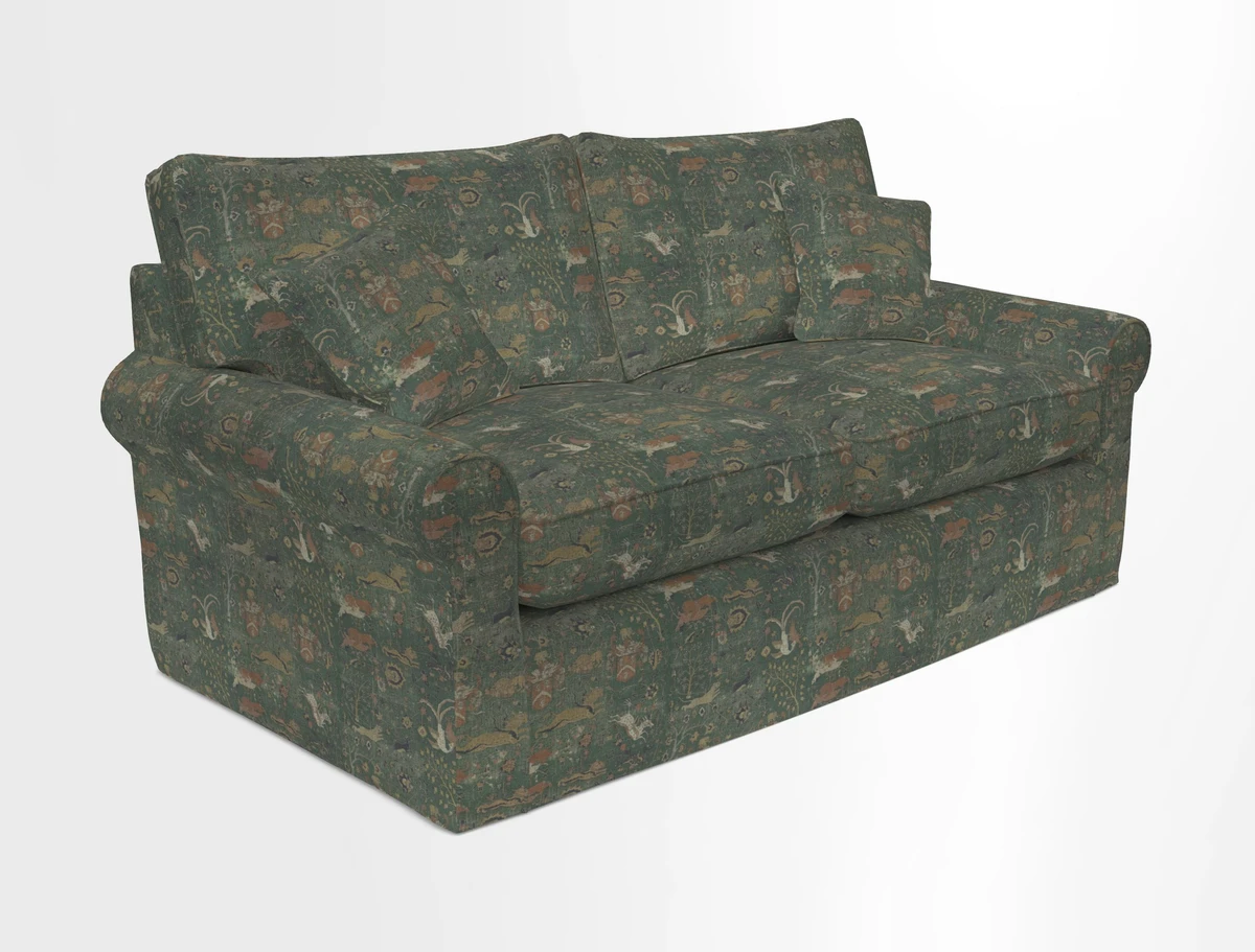 Bignor 3 Seater Sofa in V&A Drawn From Nature Oak Tree Gold. Loose cover option available