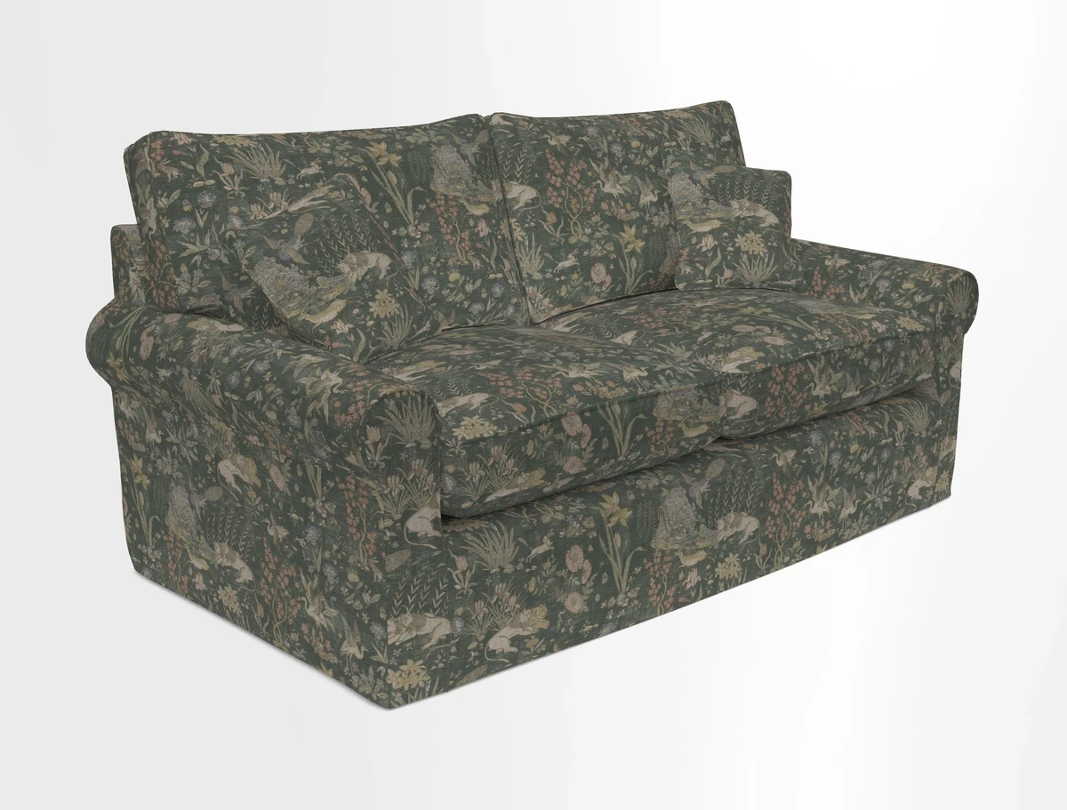 Bignor 3 Seater Sofa in V&A Drawn From Nature Oak Tree Gold. Loose cover option available