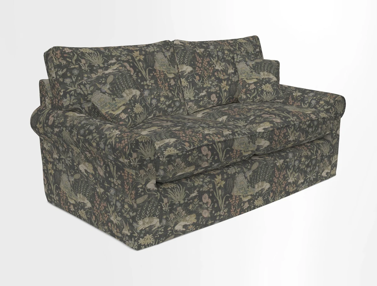 Bignor 3 Seater Sofa in V&A Drawn From Nature Oak Tree Gold. Loose cover option available