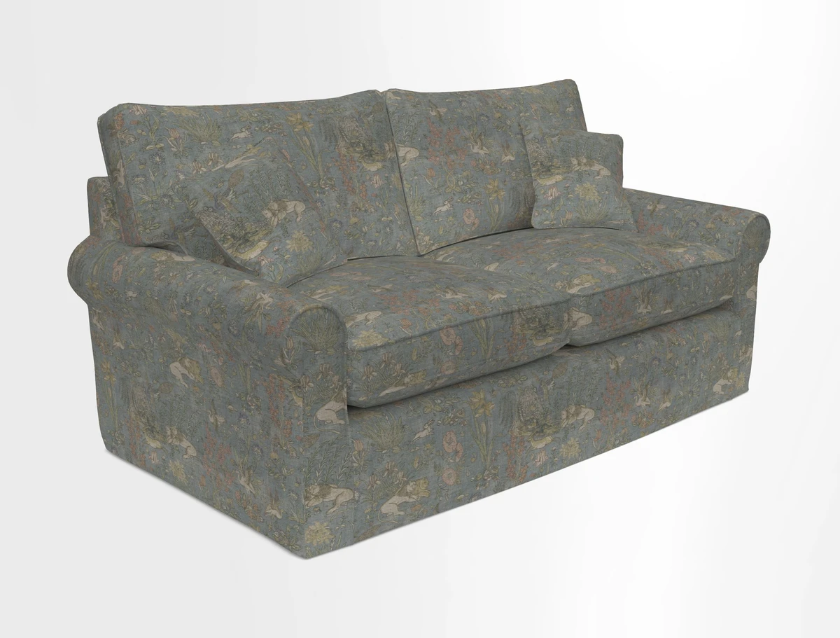 Bignor 3 Seater Sofa in V&A Drawn From Nature Oak Tree Gold. Loose cover option available