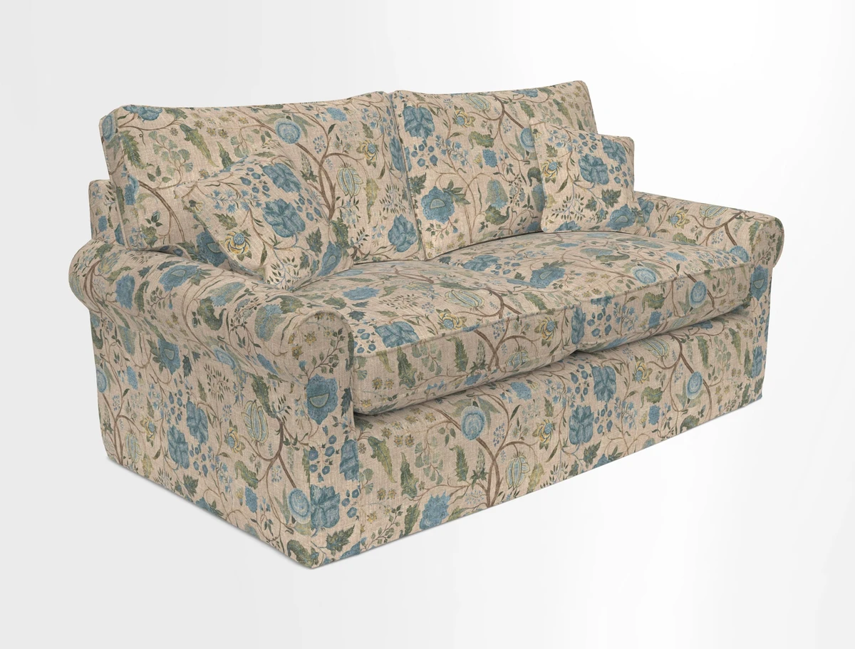 Bignor 3 Seater Sofa in V&A Drawn From Nature Oak Tree Gold. Loose cover option available