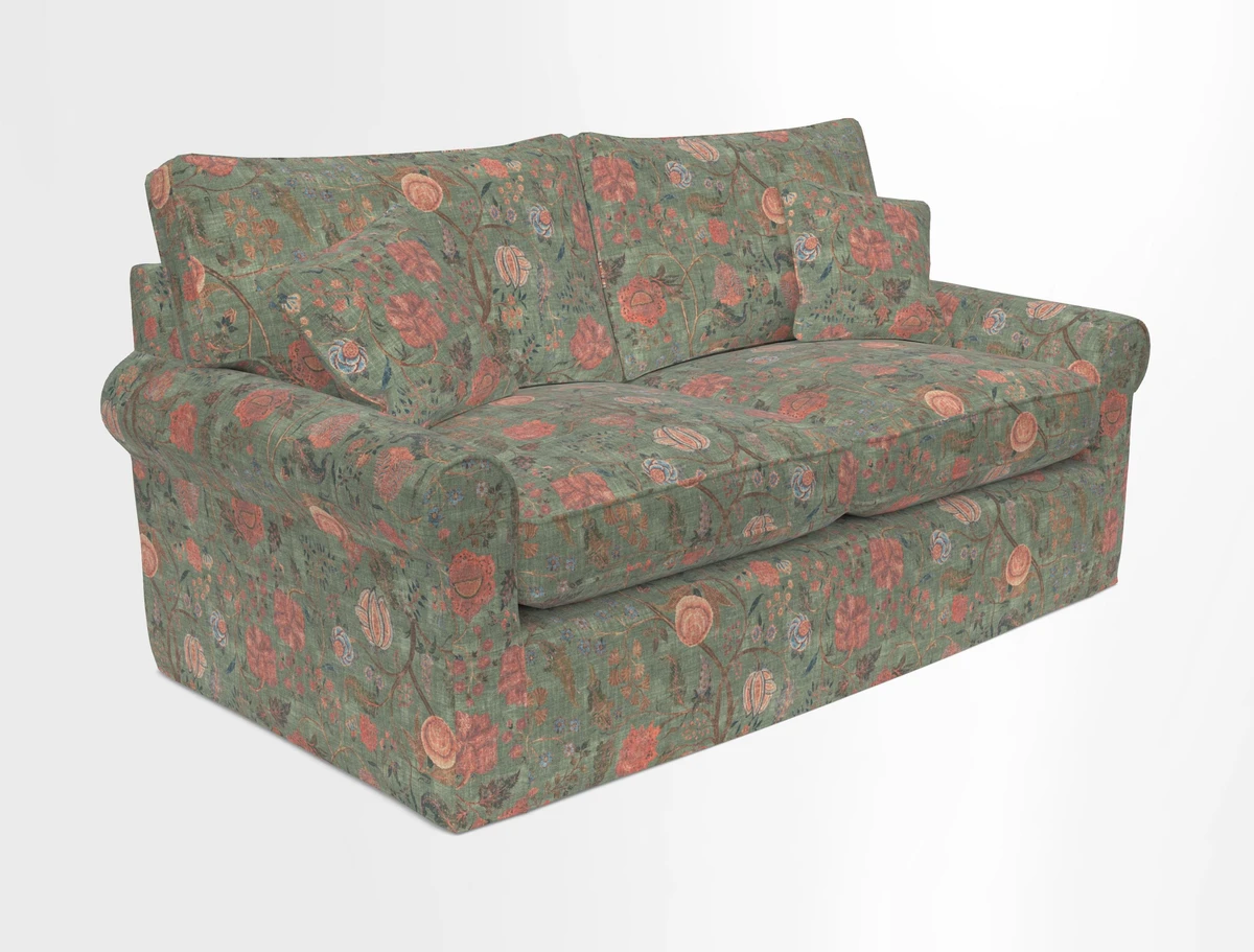 Bignor 3 Seater Sofa in V&A Drawn From Nature Oak Tree Gold. Loose cover option available