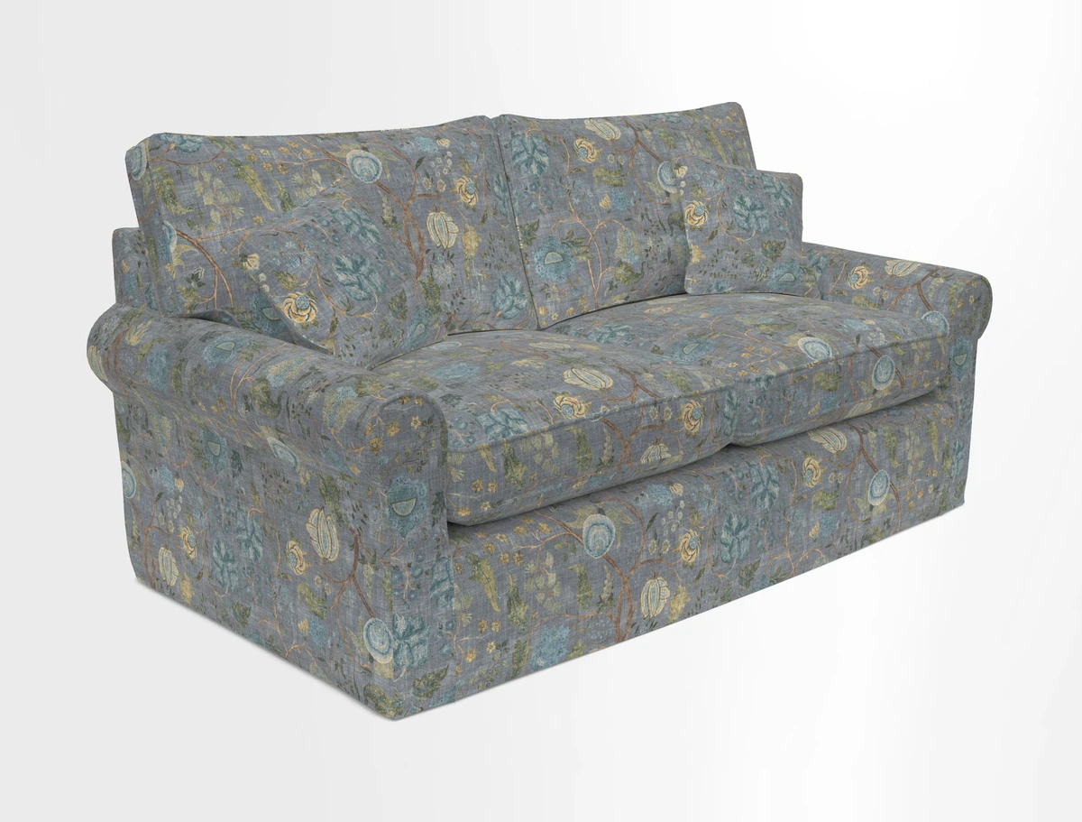 Bignor 3 Seater Sofa in V&A Drawn From Nature Oak Tree Gold. Loose cover option available