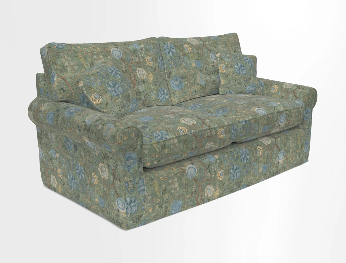 Bignor 3 Seater Sofa in V&A Drawn From Nature Oak Tree Gold. Loose cover option available