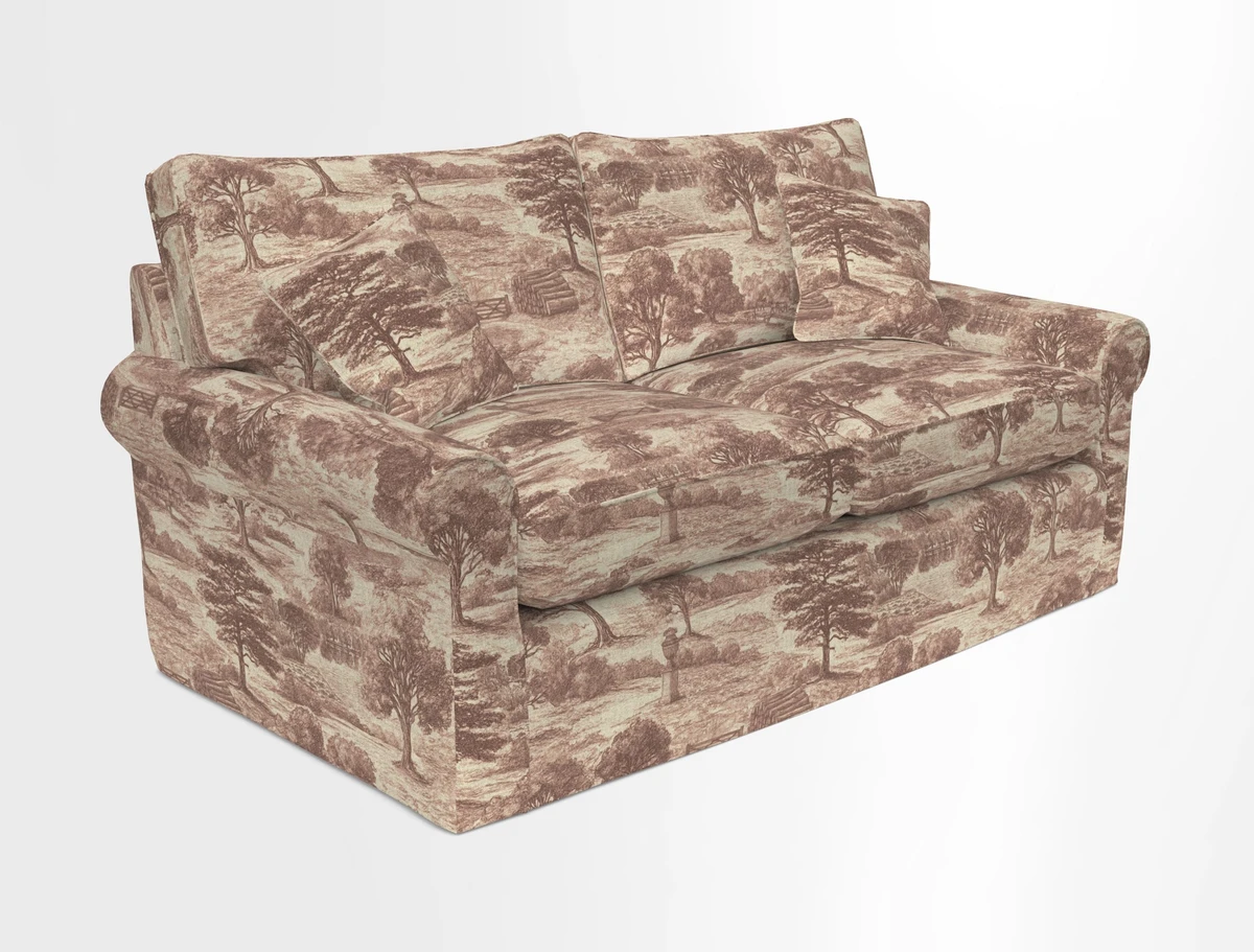 Bignor 3 Seater Sofa in V&A Drawn From Nature Oak Tree Gold. Loose cover option available