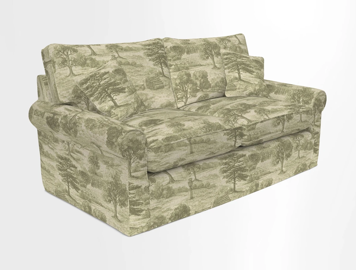 Bignor 3 Seater Sofa in V&A Drawn From Nature Oak Tree Gold. Loose cover option available