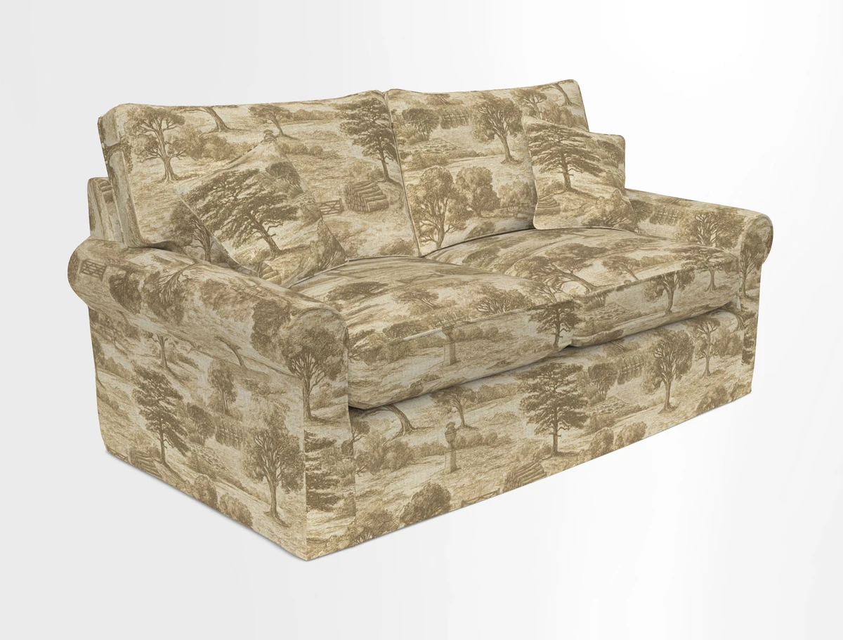 Bignor 3 Seater Sofa in V&A Drawn From Nature Oak Tree Gold. Loose cover option available