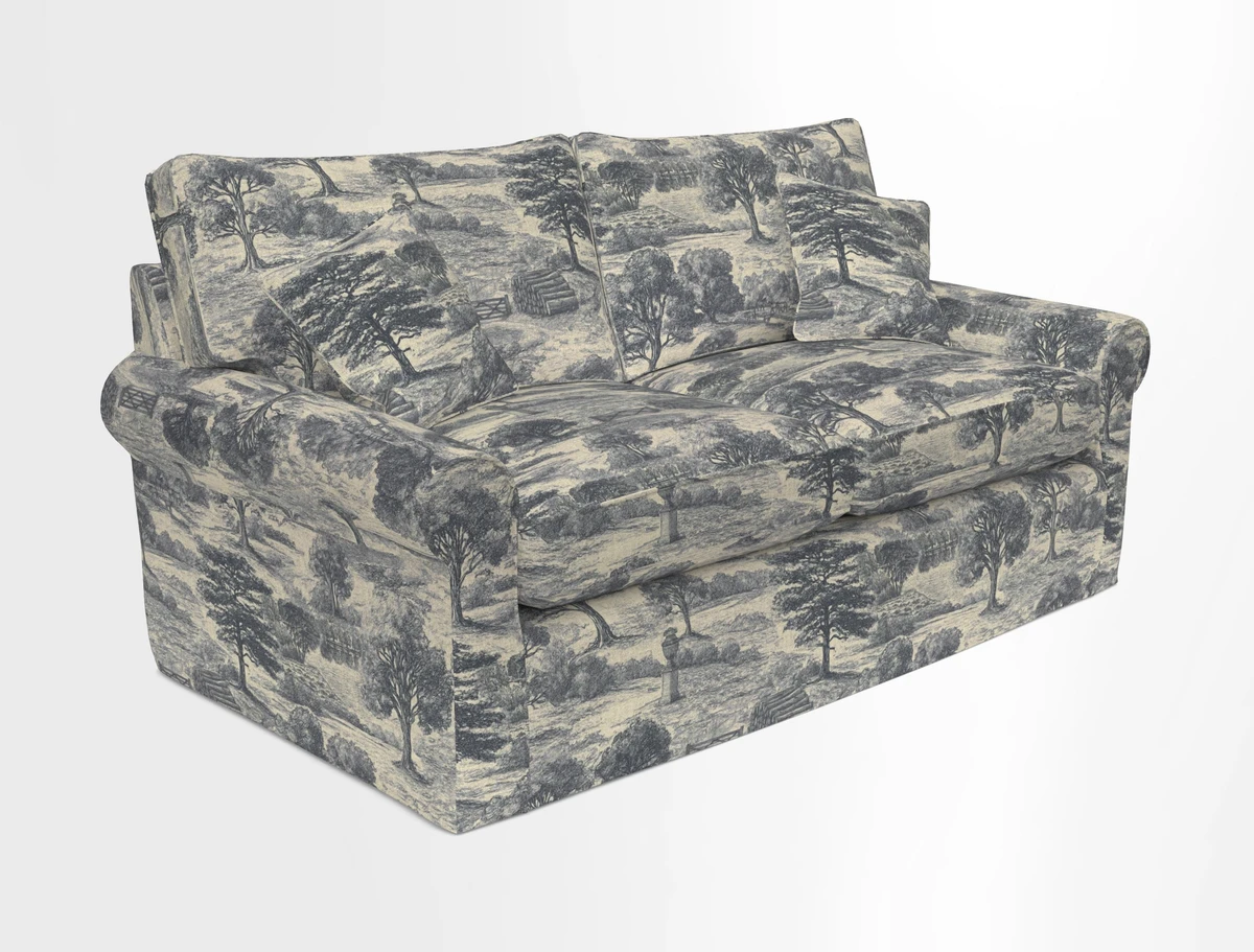Bignor 3 Seater Sofa in V&A Drawn From Nature Oak Tree Gold. Loose cover option available