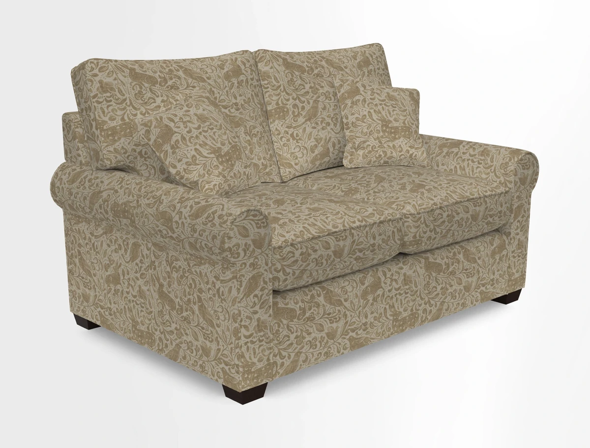 Bignor 3 Seater Sofa in V&A Drawn From Nature Oak Tree Gold. Loose cover option available