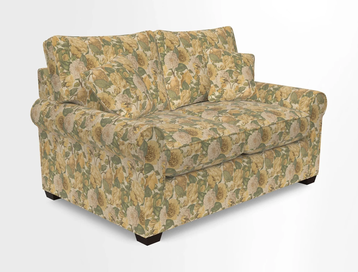 Bignor 3 Seater Sofa in V&A Drawn From Nature Oak Tree Gold. Loose cover option available