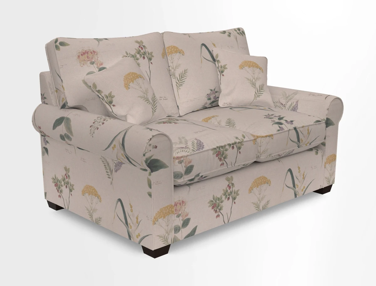 Bignor 3 Seater Sofa in V&A Drawn From Nature Oak Tree Gold. Loose cover option available