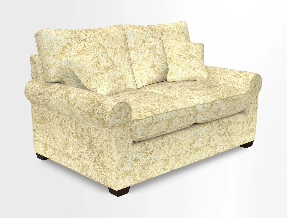 Bignor 3 Seater Sofa in V&A Drawn From Nature Oak Tree Gold. Loose cover option available