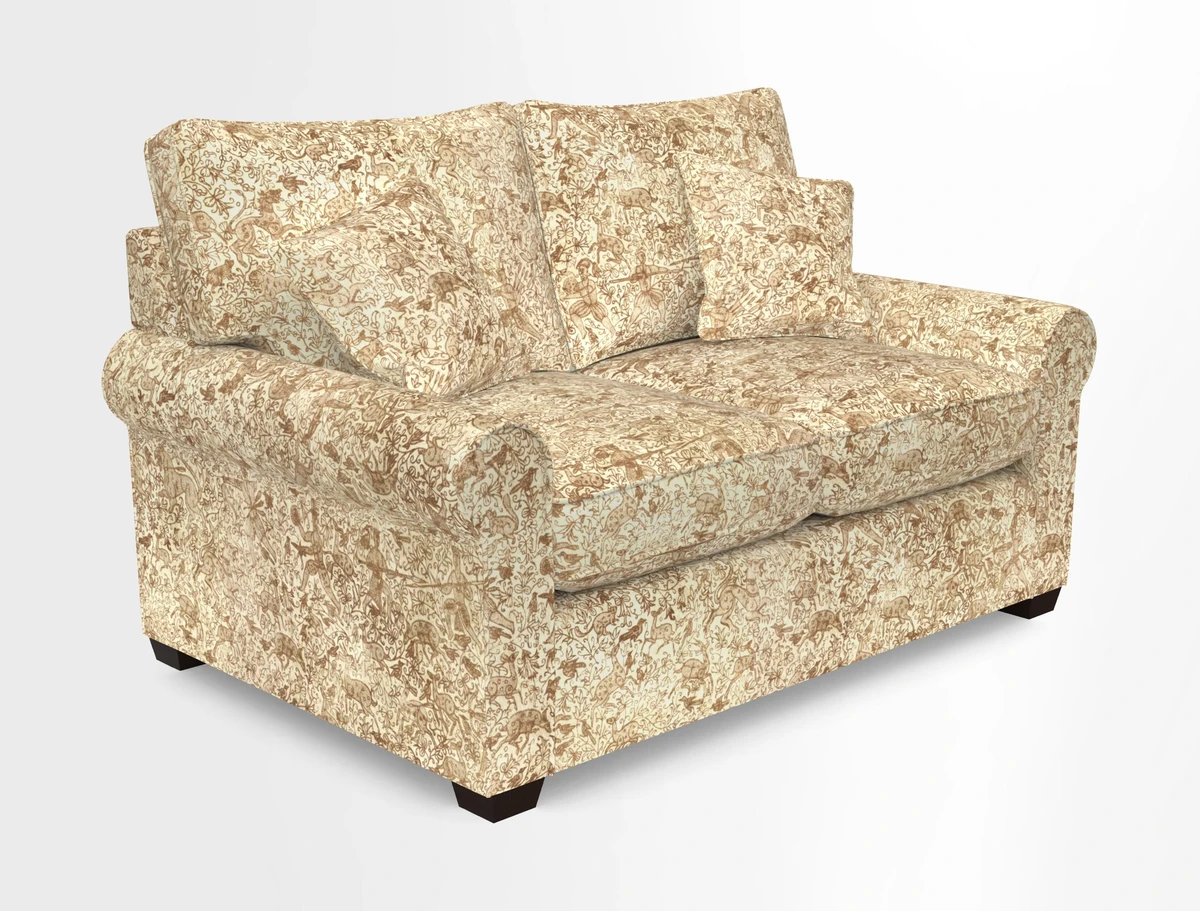 Bignor 3 Seater Sofa in V&A Drawn From Nature Oak Tree Gold. Loose cover option available