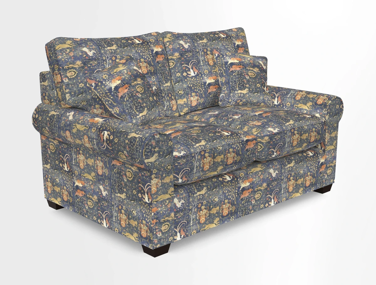 Bignor 3 Seater Sofa in V&A Drawn From Nature Oak Tree Gold. Loose cover option available