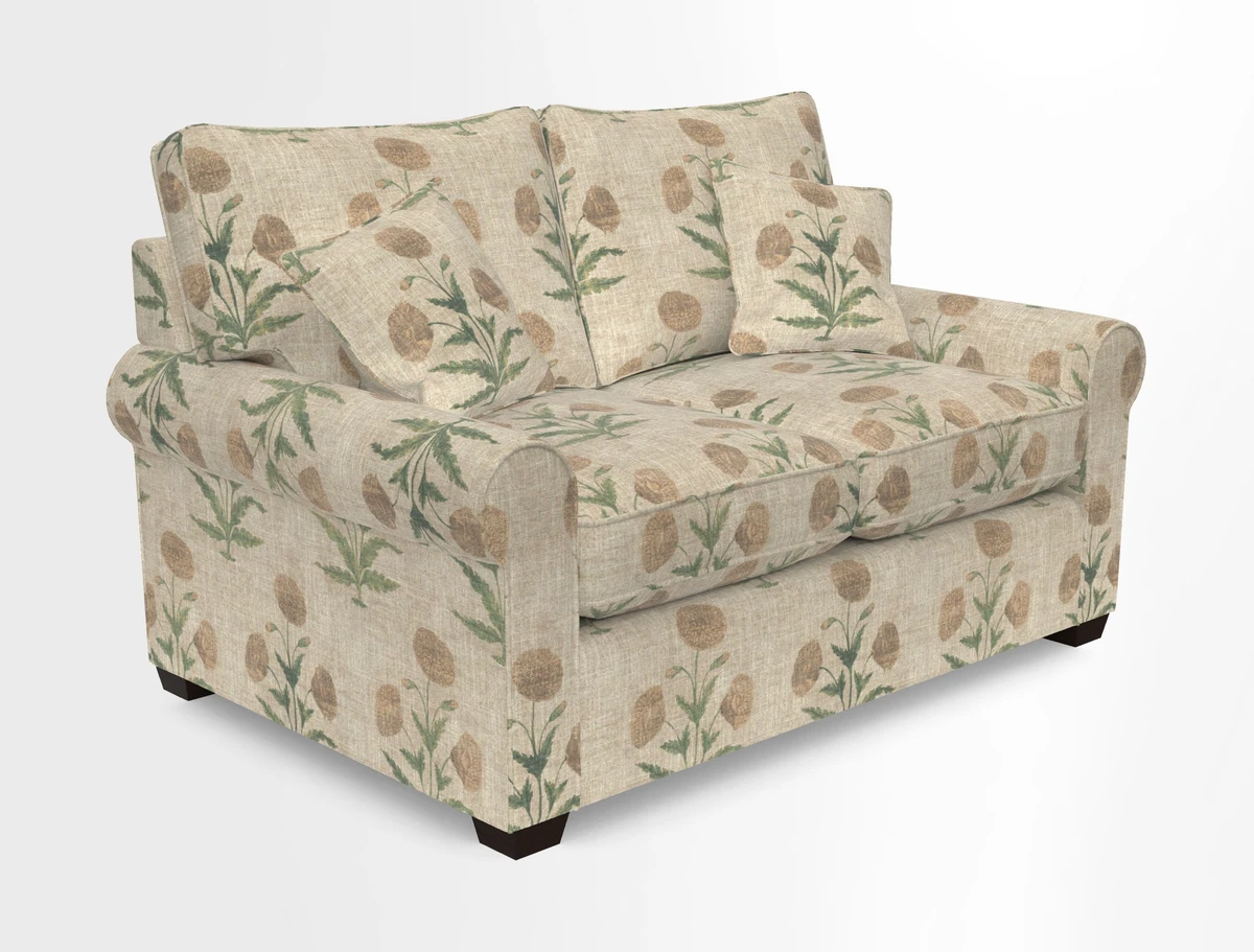 Bignor 3 Seater Sofa in V&A Drawn From Nature Oak Tree Gold. Loose cover option available