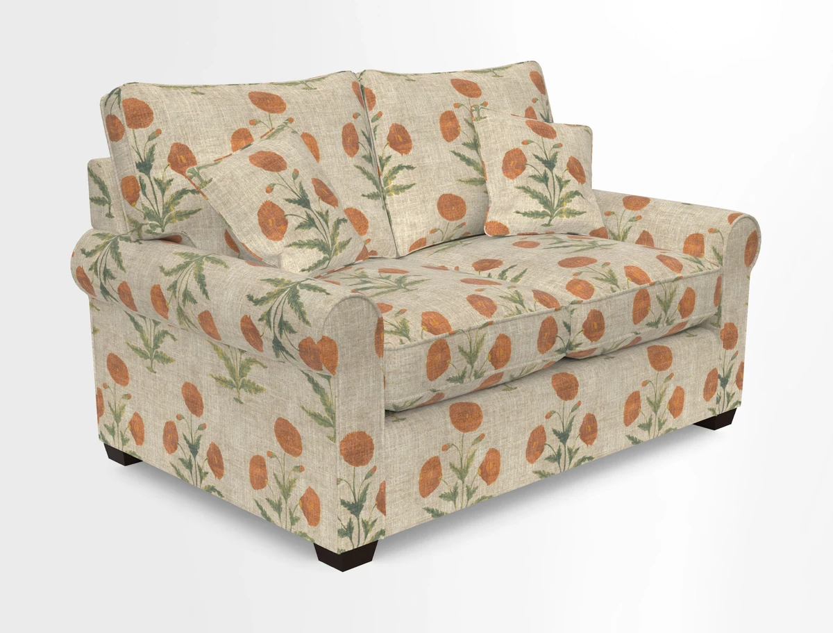 Bignor 3 Seater Sofa in V&A Drawn From Nature Oak Tree Gold. Loose cover option available