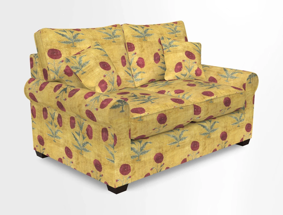 Bignor 3 Seater Sofa in V&A Drawn From Nature Oak Tree Gold. Loose cover option available