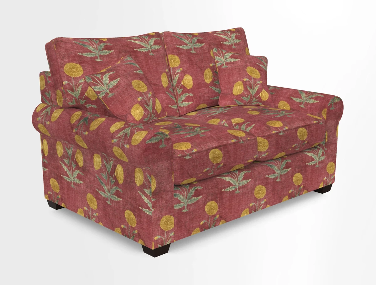Bignor 3 Seater Sofa in V&A Drawn From Nature Oak Tree Gold. Loose cover option available