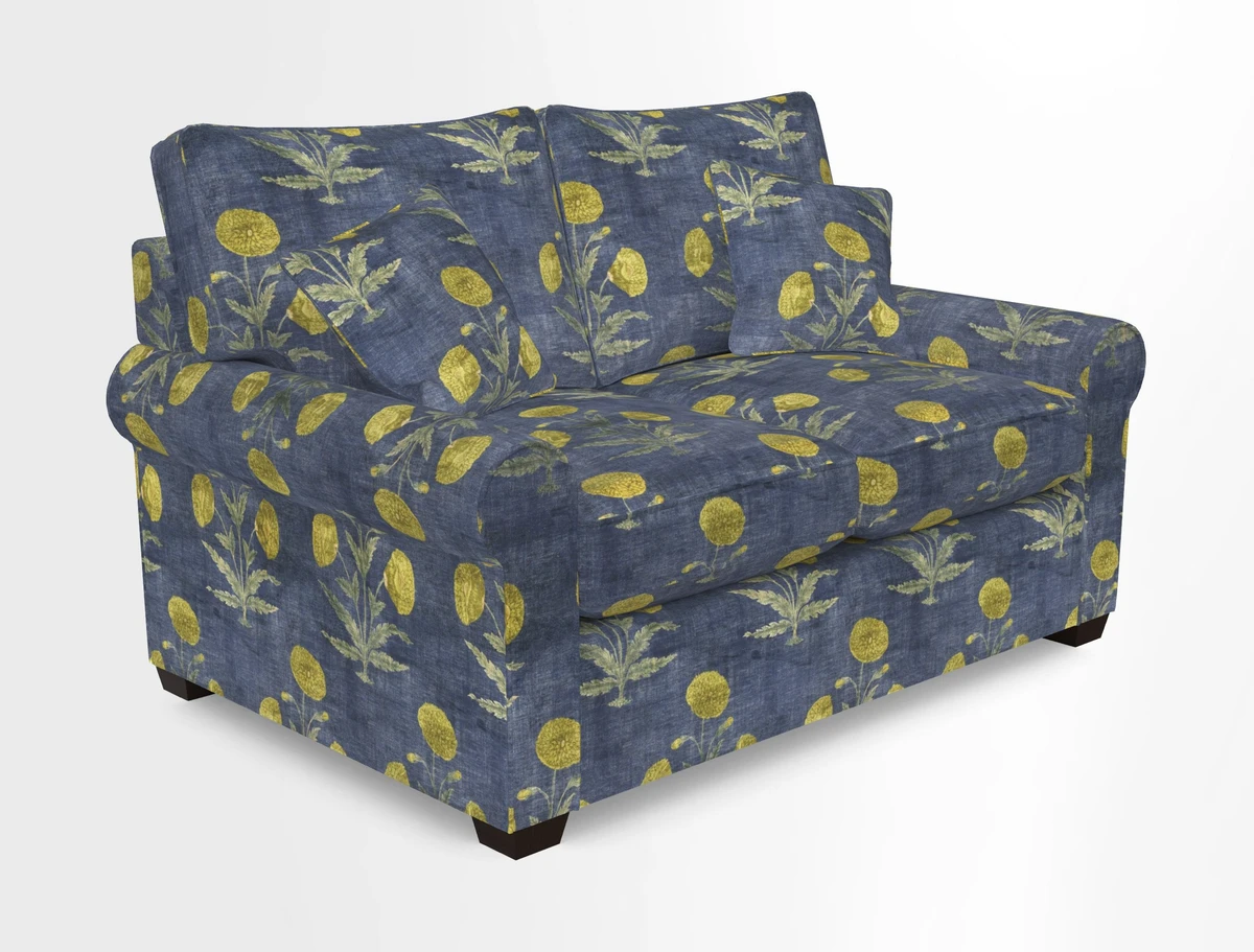Bignor 3 Seater Sofa in V&A Drawn From Nature Oak Tree Gold. Loose cover option available
