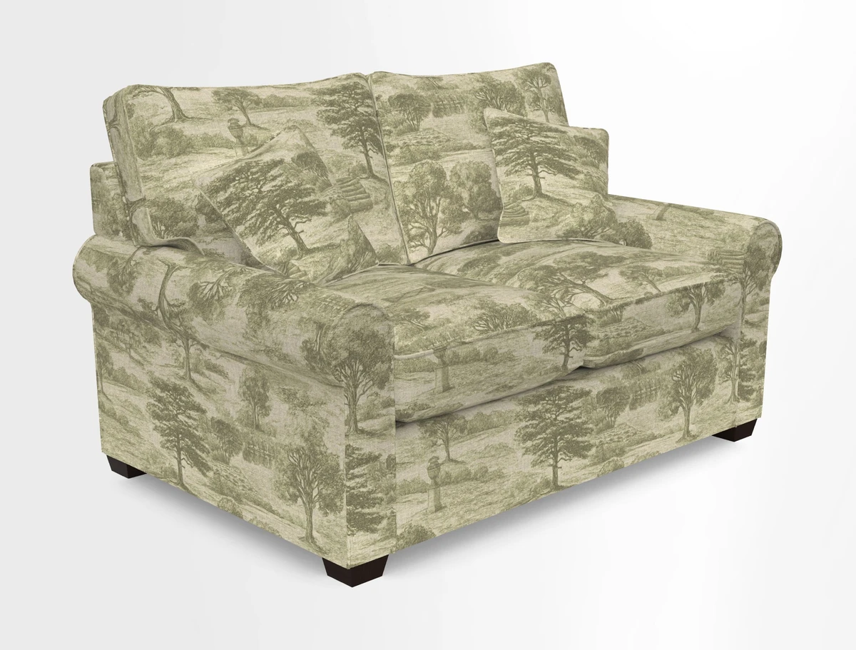 Bignor 3 Seater Sofa in V&A Drawn From Nature Oak Tree Gold. Loose cover option available