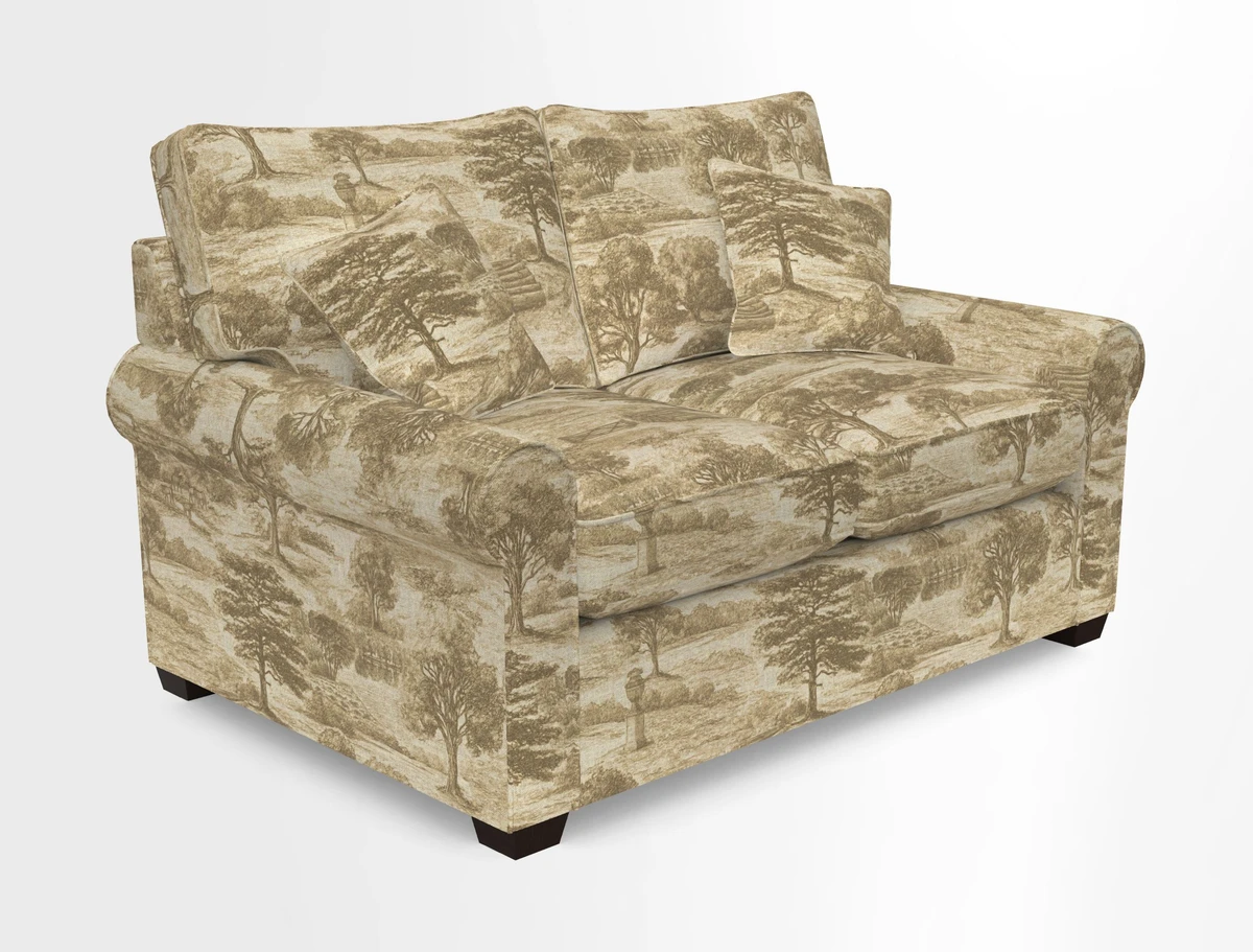 Bignor 3 Seater Sofa in V&A Drawn From Nature Oak Tree Gold. Loose cover option available