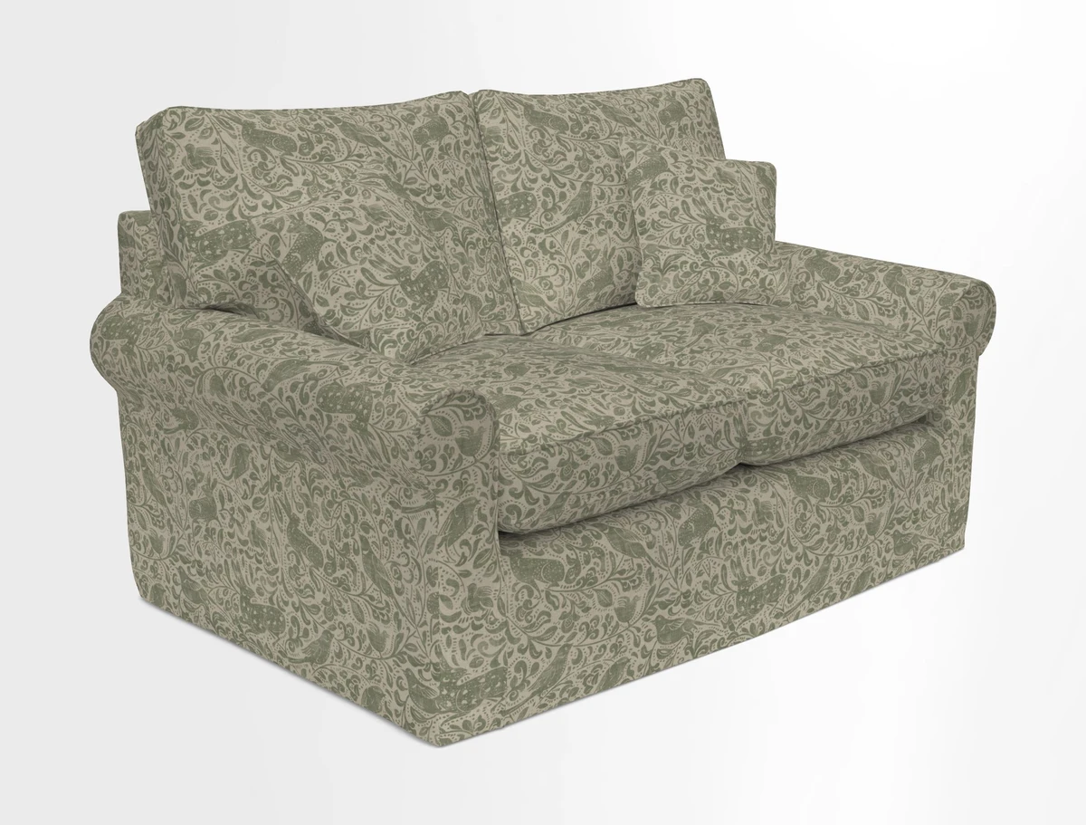 Bignor 3 Seater Sofa in V&A Drawn From Nature Oak Tree Gold. Loose cover option available