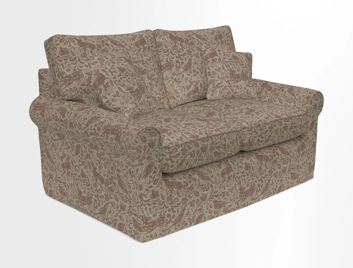 Bignor 3 Seater Sofa in V&A Drawn From Nature Oak Tree Gold. Loose cover option available