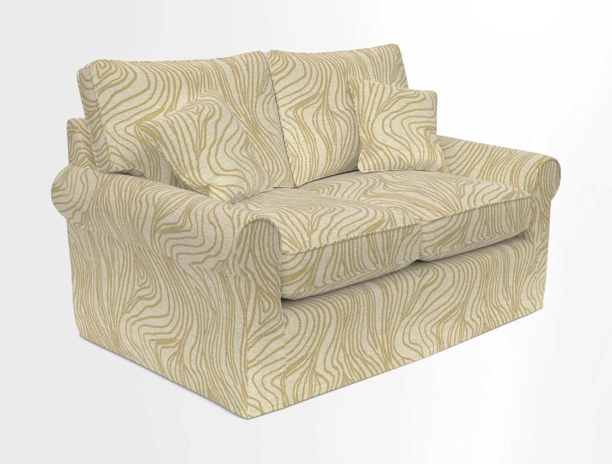 Bignor 3 Seater Sofa in V&A Drawn From Nature Oak Tree Gold. Loose cover option available