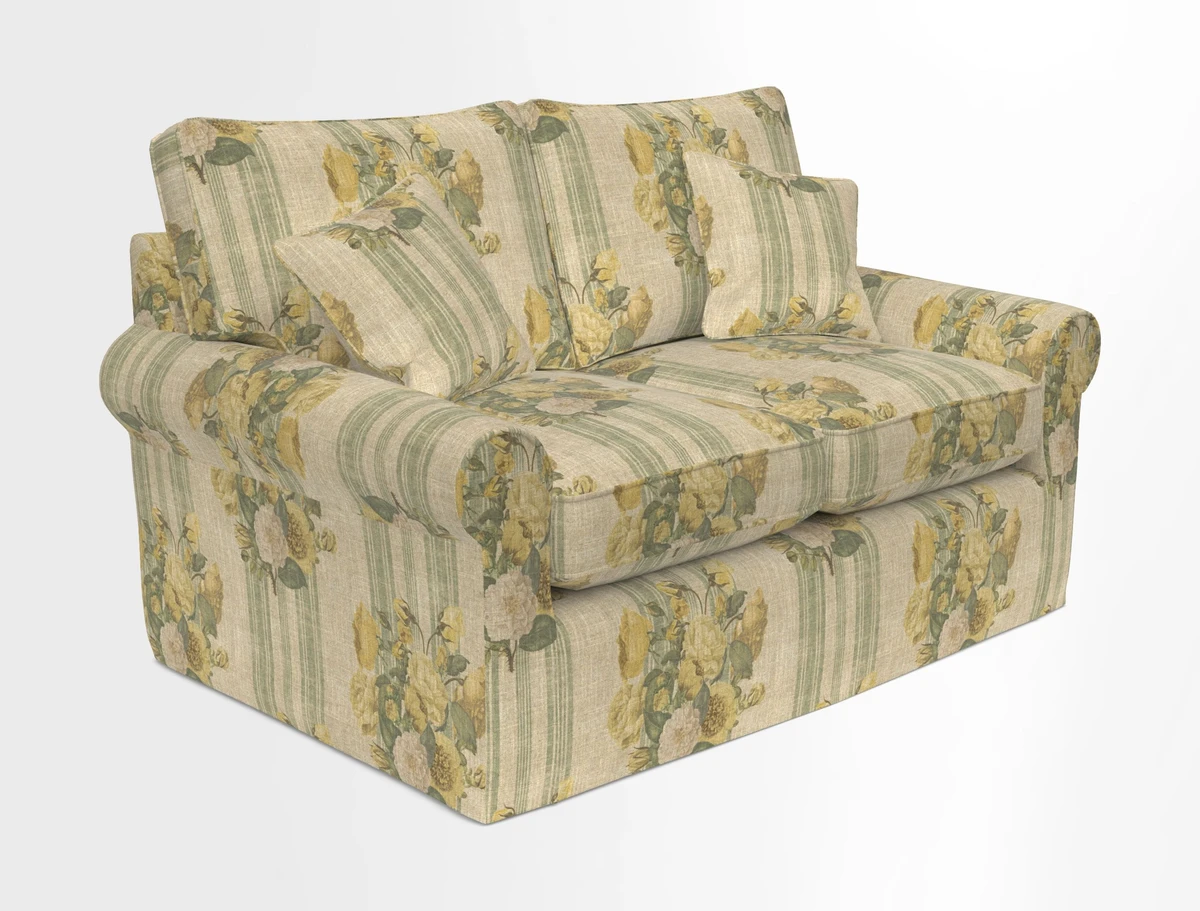 Bignor 3 Seater Sofa in V&A Drawn From Nature Oak Tree Gold. Loose cover option available