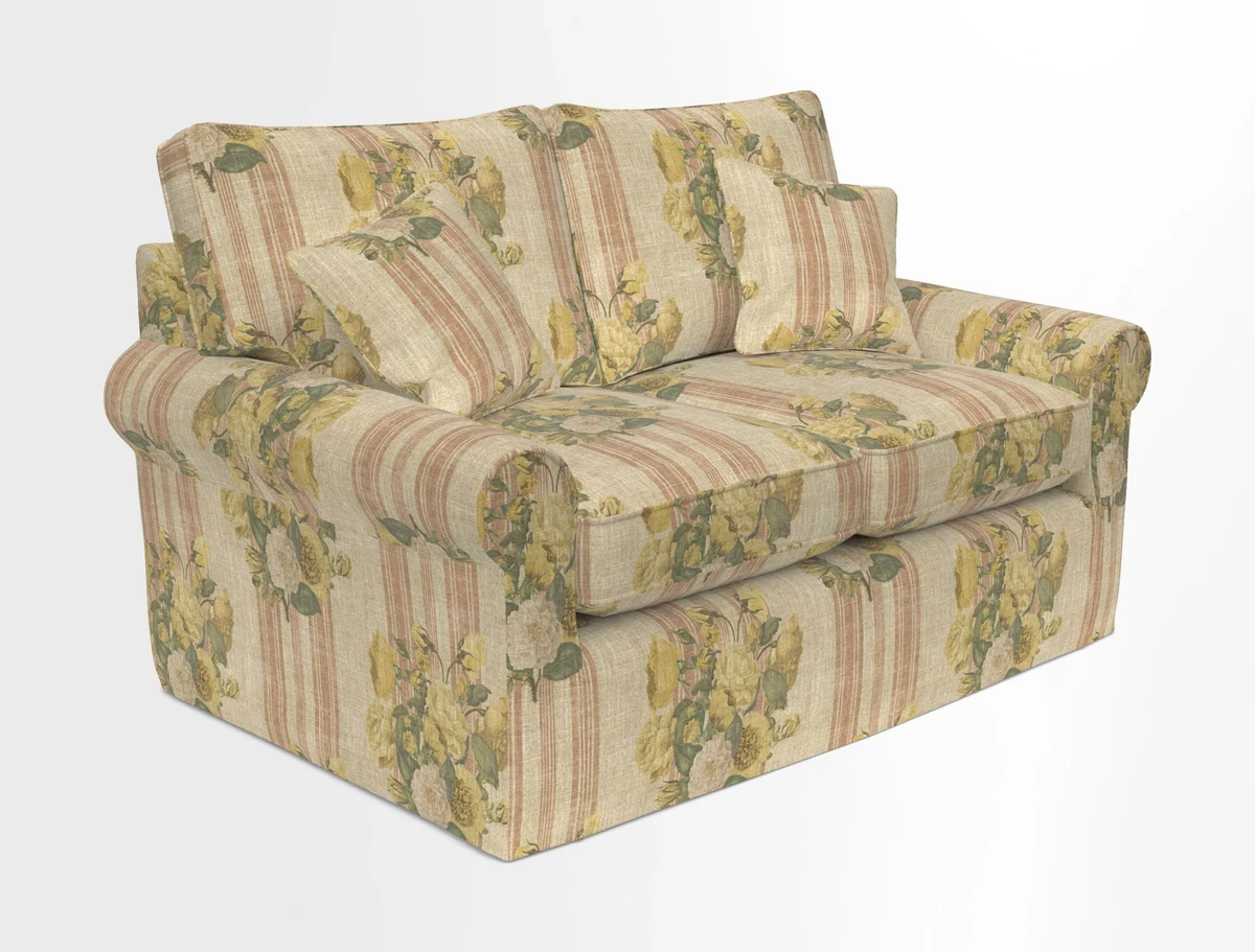 Bignor 3 Seater Sofa in V&A Drawn From Nature Oak Tree Gold. Loose cover option available