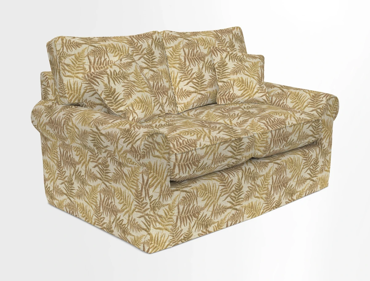 Bignor 3 Seater Sofa in V&A Drawn From Nature Oak Tree Gold. Loose cover option available