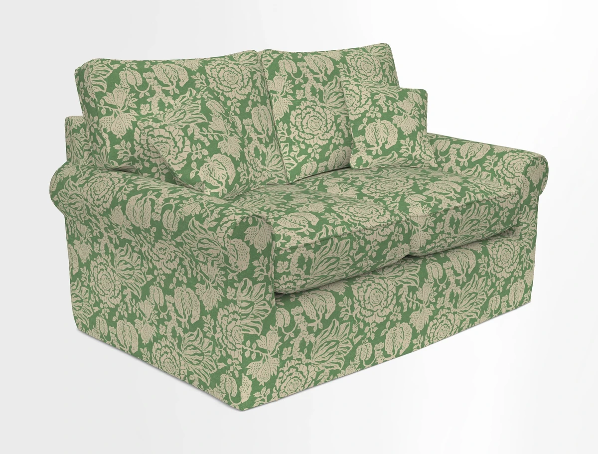 Bignor 3 Seater Sofa in V&A Drawn From Nature Oak Tree Gold. Loose cover option available