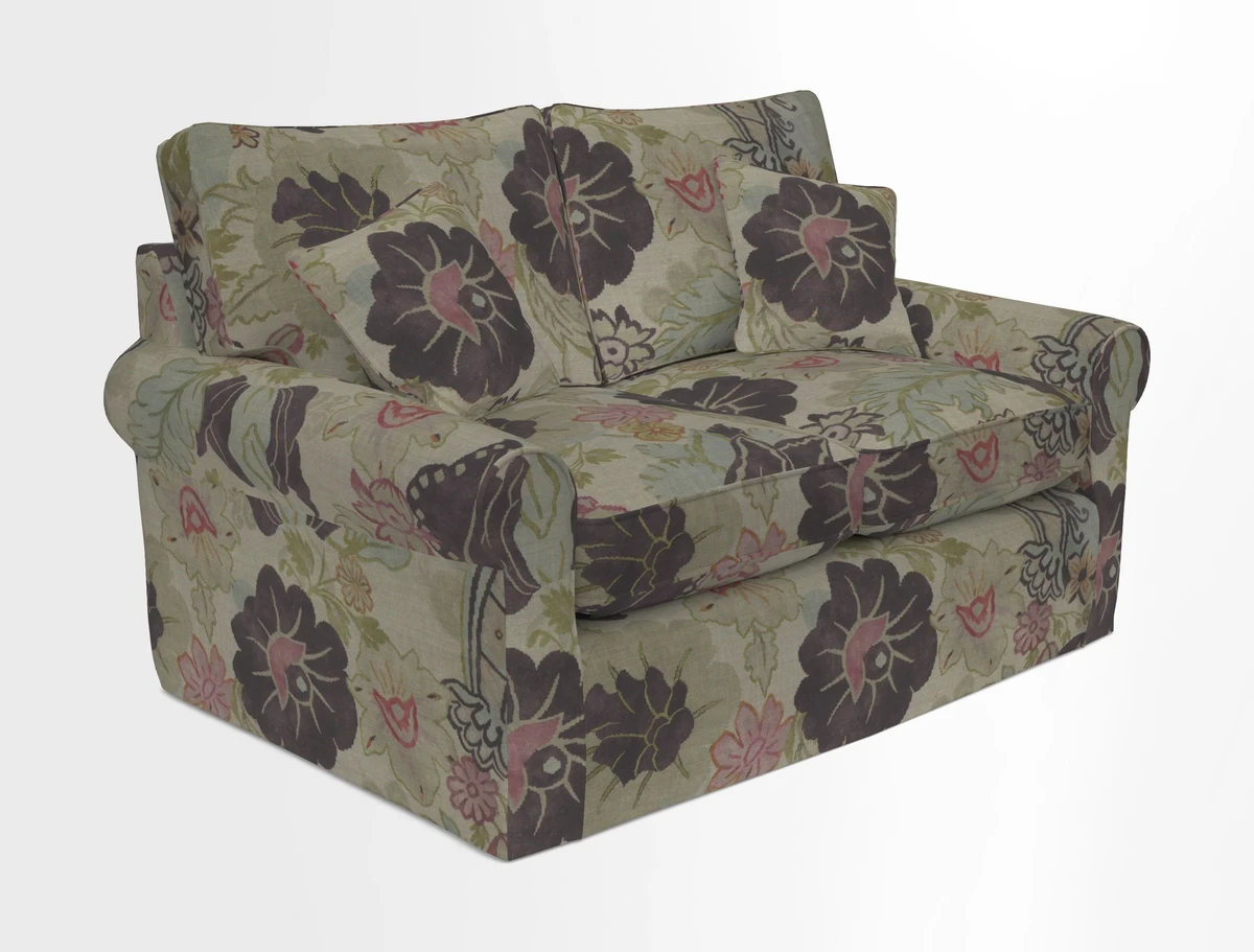Bignor 3 Seater Sofa in V&A Drawn From Nature Oak Tree Gold. Loose cover option available