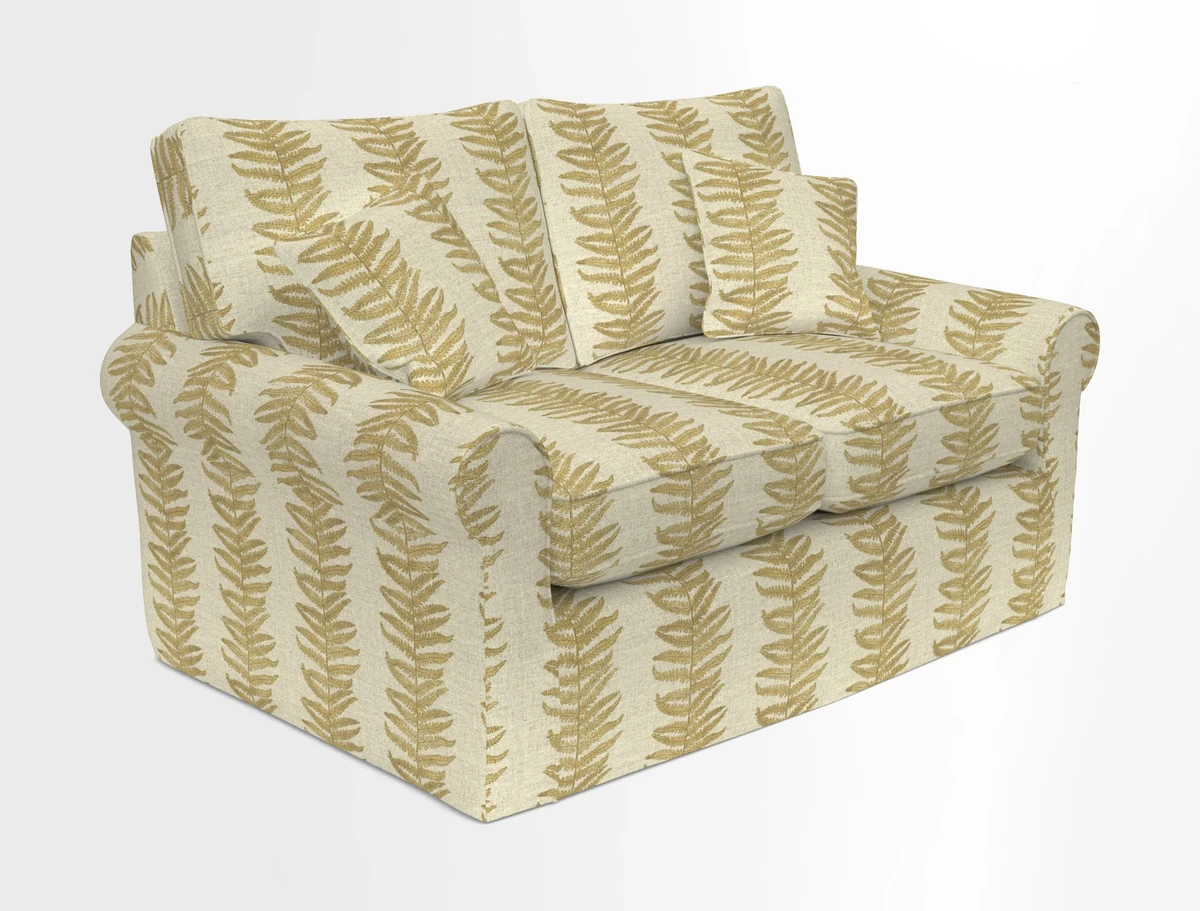 Bignor 3 Seater Sofa in V&A Drawn From Nature Oak Tree Gold. Loose cover option available