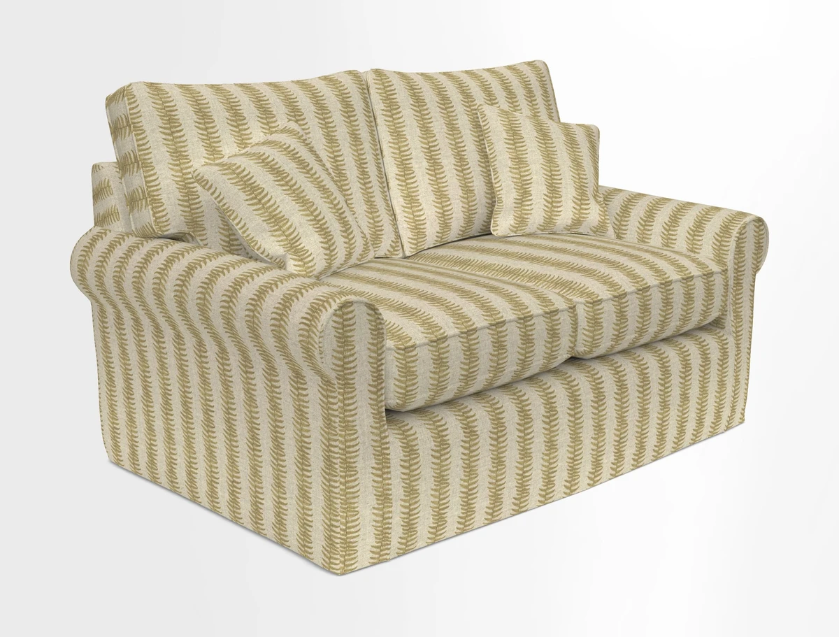 Bignor 3 Seater Sofa in V&A Drawn From Nature Oak Tree Gold. Loose cover option available