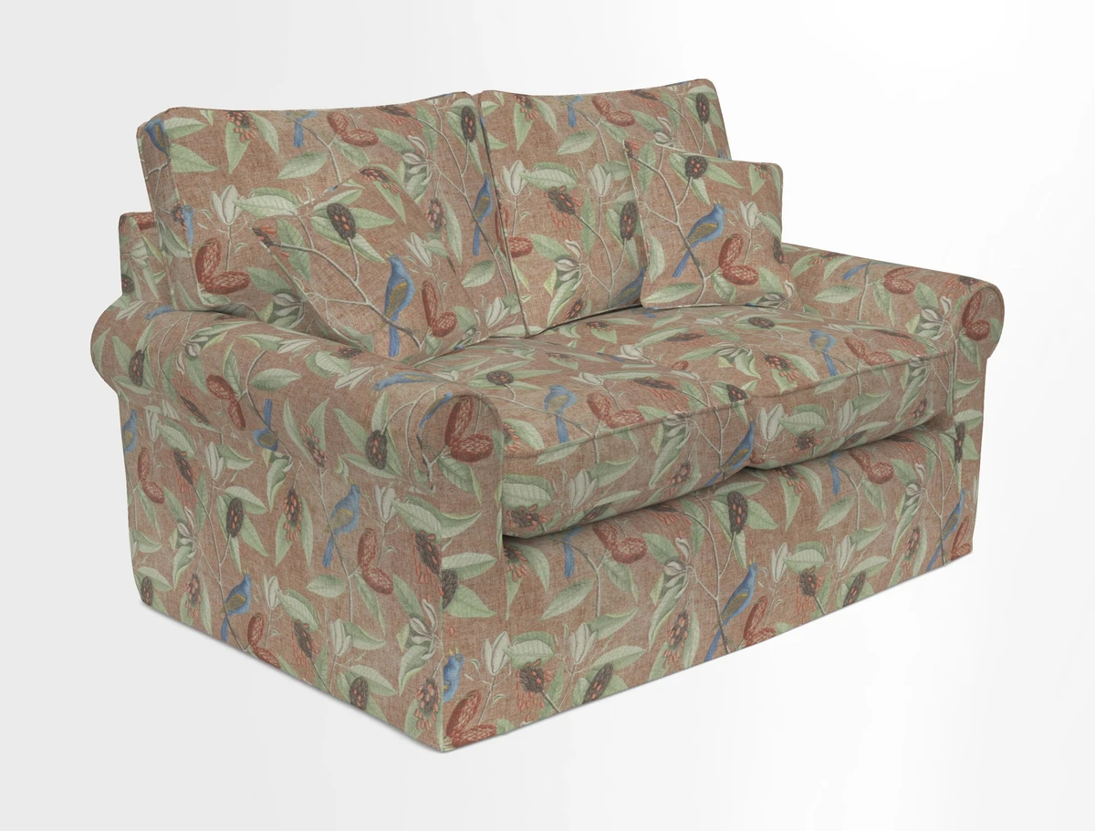 Bignor 3 Seater Sofa in V&A Drawn From Nature Oak Tree Gold. Loose cover option available