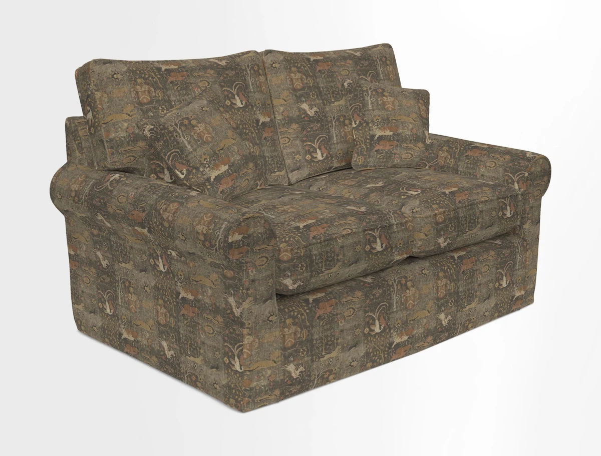 Bignor 3 Seater Sofa in V&A Drawn From Nature Oak Tree Gold. Loose cover option available