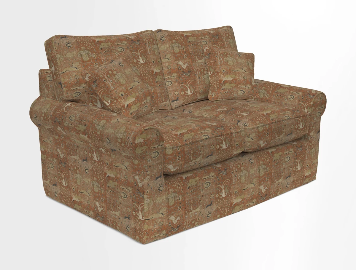 Bignor 3 Seater Sofa in V&A Drawn From Nature Oak Tree Gold. Loose cover option available