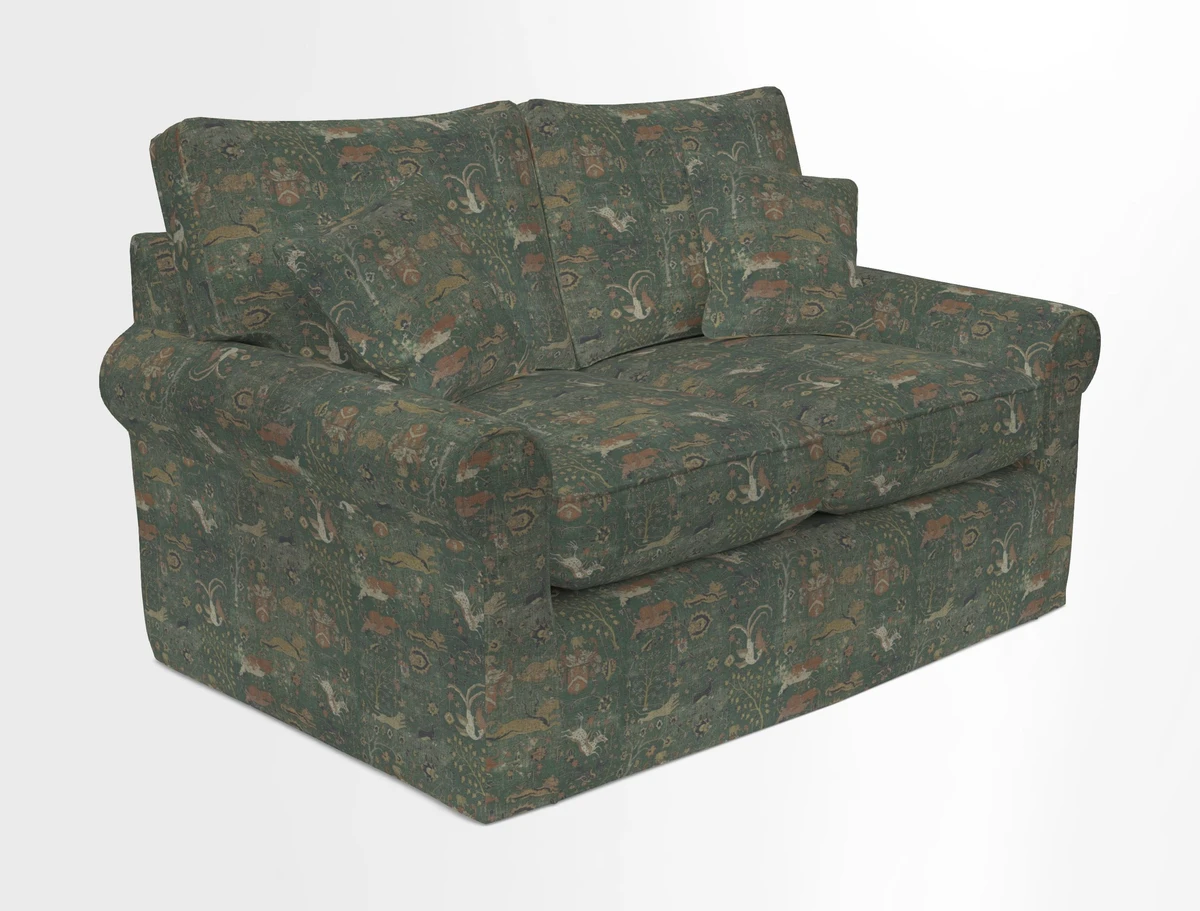Bignor 3 Seater Sofa in V&A Drawn From Nature Oak Tree Gold. Loose cover option available