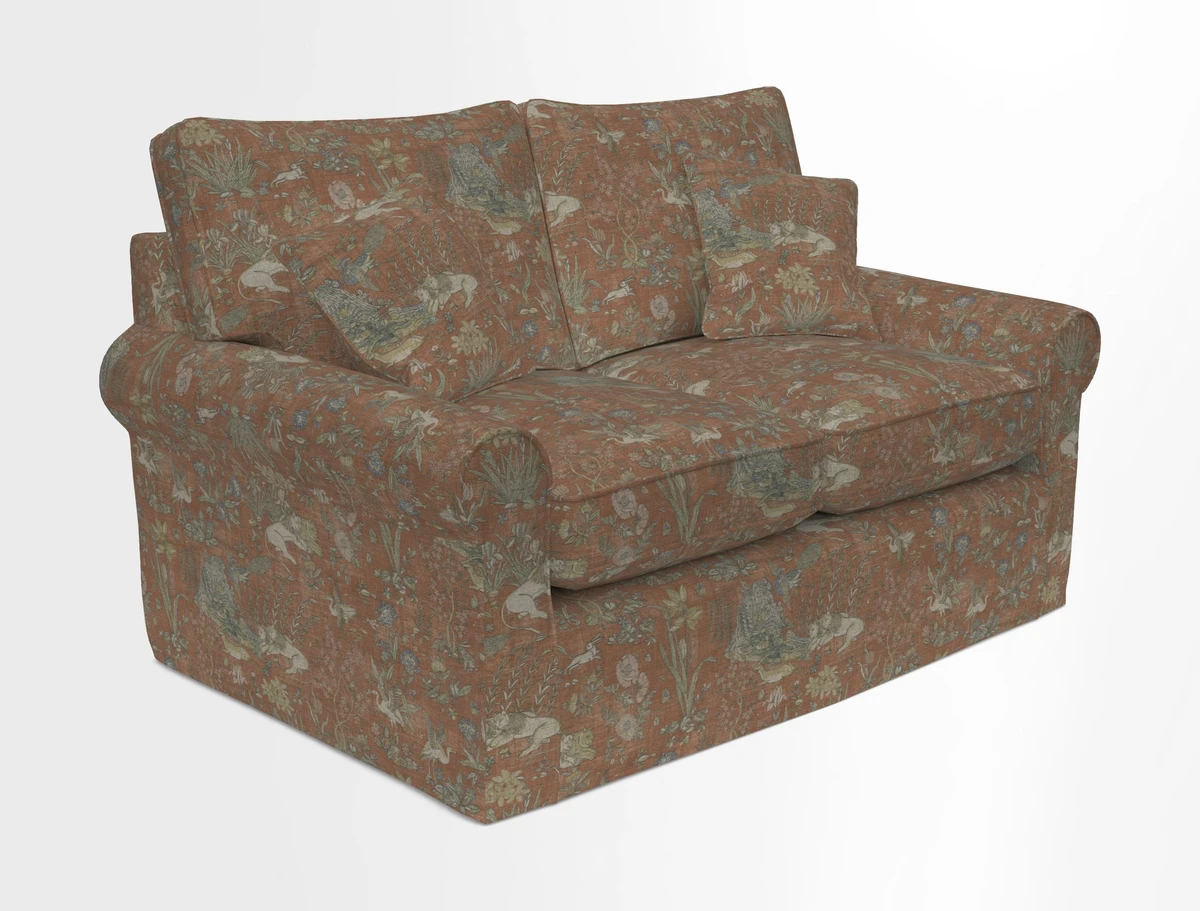 Bignor 3 Seater Sofa in V&A Drawn From Nature Oak Tree Gold. Loose cover option available