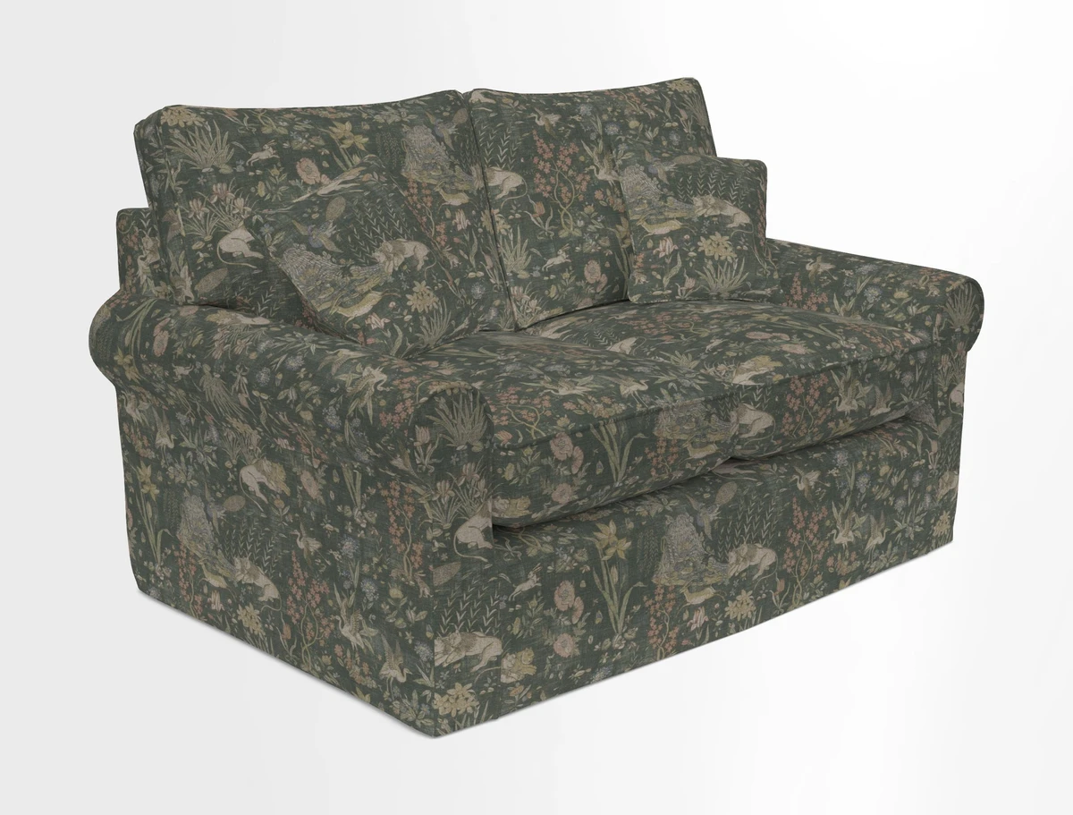 Bignor 3 Seater Sofa in V&A Drawn From Nature Oak Tree Gold. Loose cover option available