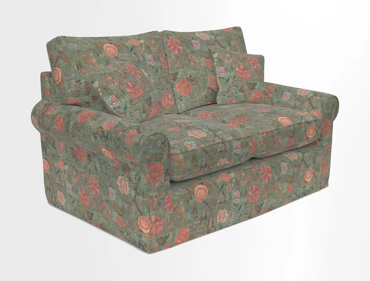 Bignor 3 Seater Sofa in V&A Drawn From Nature Oak Tree Gold. Loose cover option available