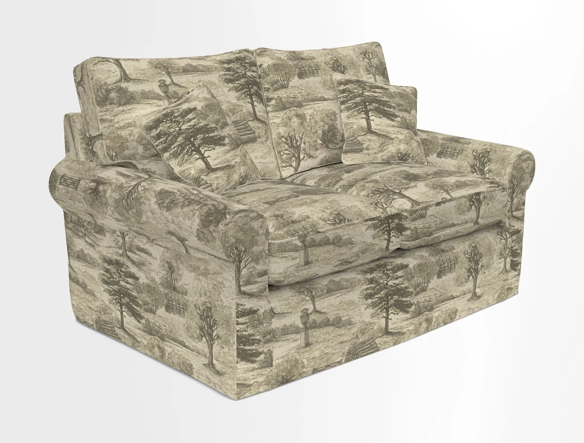 Bignor 3 Seater Sofa in V&A Drawn From Nature Oak Tree Gold. Loose cover option available