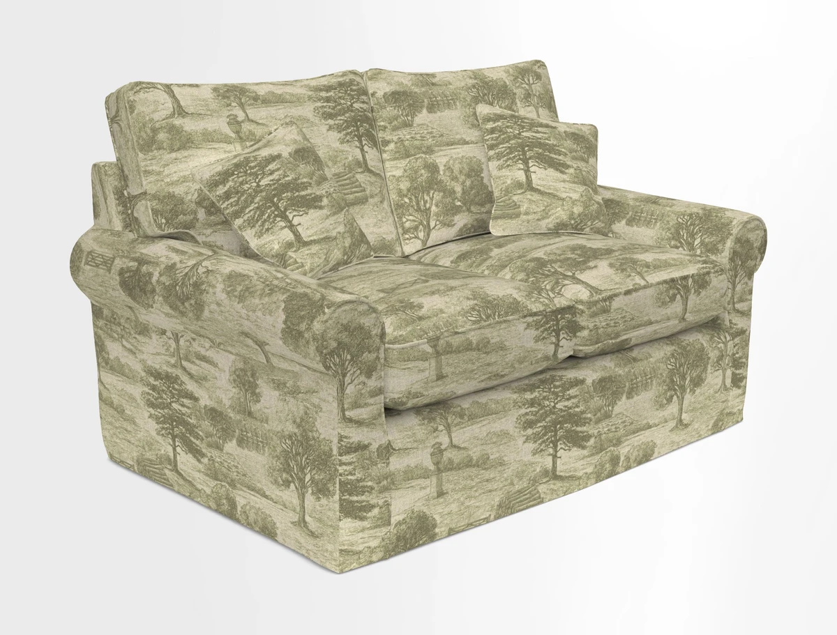 Bignor 3 Seater Sofa in V&A Drawn From Nature Oak Tree Gold. Loose cover option available