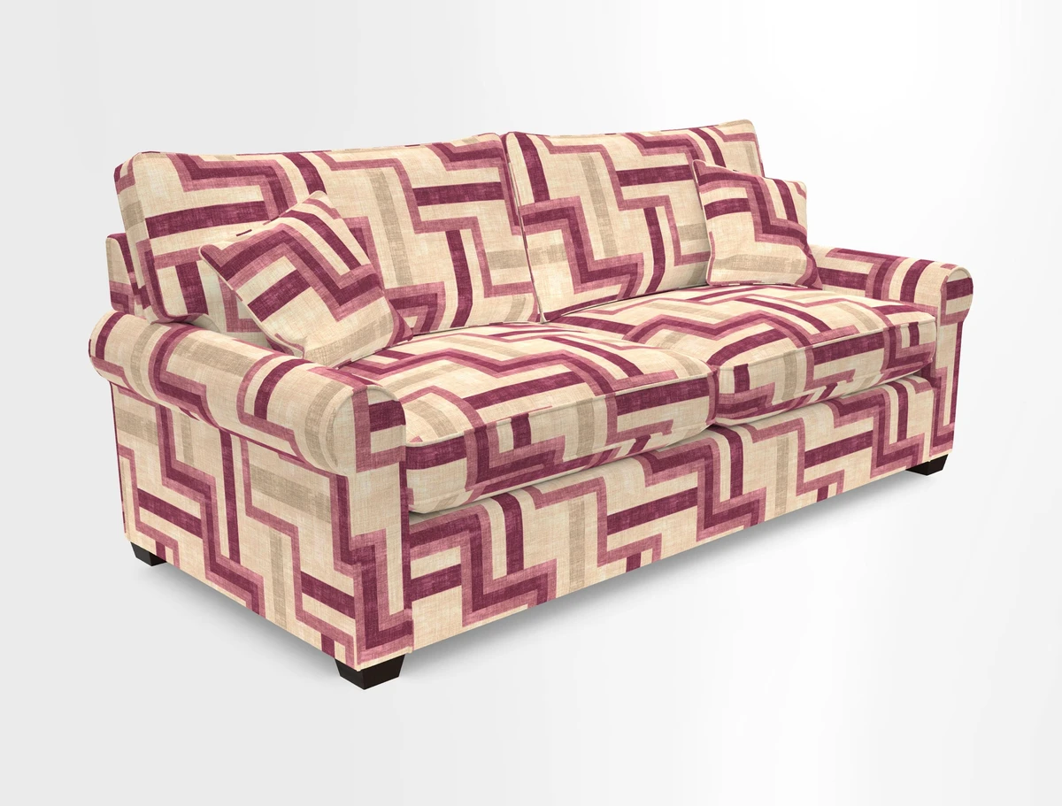Bignor 3 Seater Sofa in V&A Drawn From Nature Oak Tree Gold. Loose cover option available
